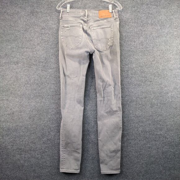 American Eagle Next Level Stretch Distressed Jeans Mens 28x34 Gray 5-Pocket - Picture 5 of 11